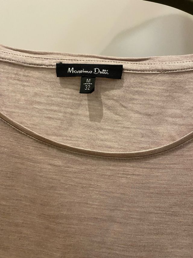 Camiseta Massimo Dutti rosa pastel Talla M