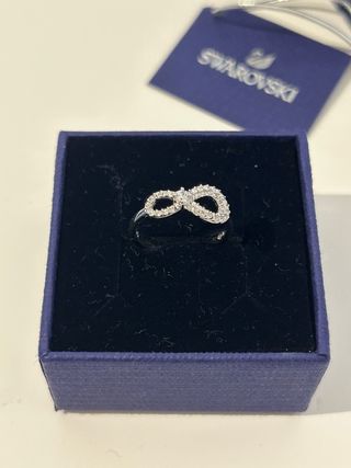 Anillo Infinito Swarovski Plata Nuevo