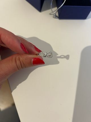 Anillo Infinito Swarovski Plata Nuevo