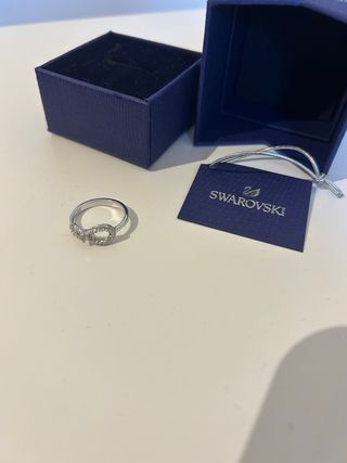 Anillo Infinito Swarovski Plata Nuevo