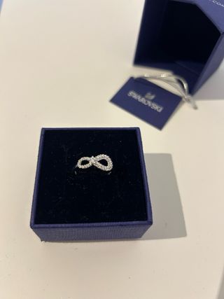 Anillo Infinito Swarovski Plata Nuevo