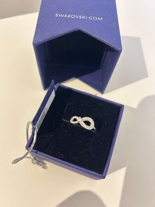 Anillo Infinito Swarovski Plata Nuevo