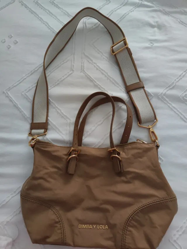 Bolso Bimba y Lola marrón y dorado