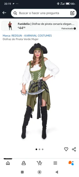 Disfraz Pirata Mujer Talla Única