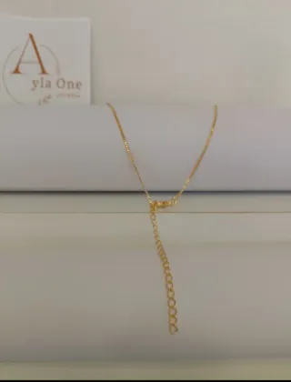 Collar bañado en oro 18k con perla