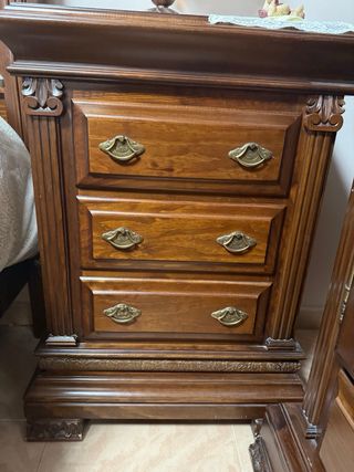 Dormitorio completo madera oscura