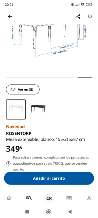 Mesa Comedor Extensible Ikea Blanca
