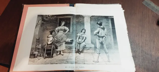 Laminas de libro antiguo.