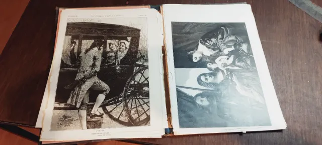 Laminas de libro antiguo.