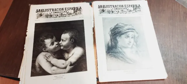 Laminas de libro antiguo.