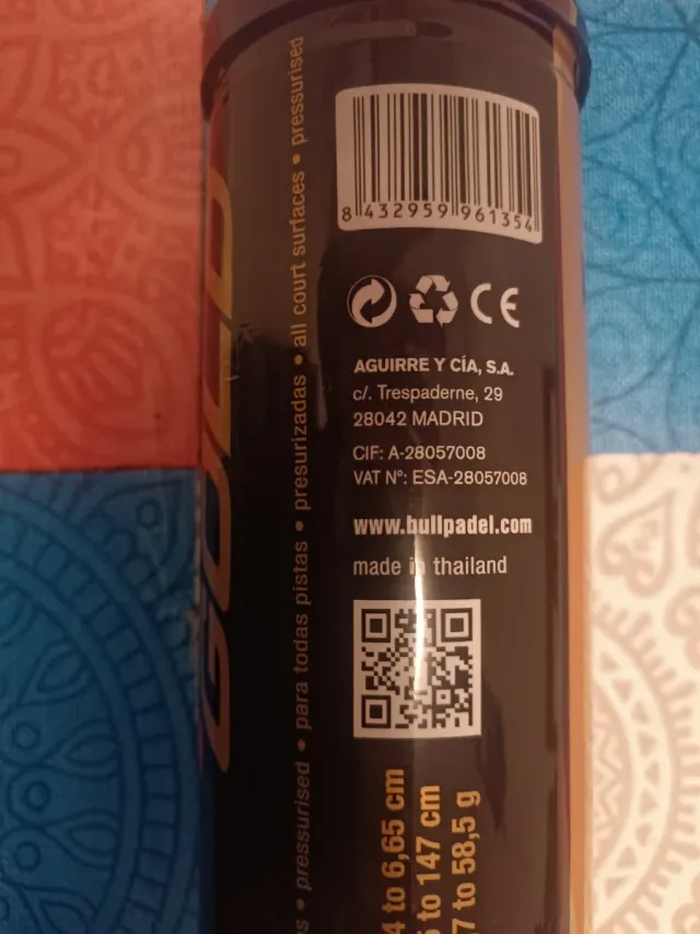 Pack 3 Pelotas Pádel Bullpadel Gold