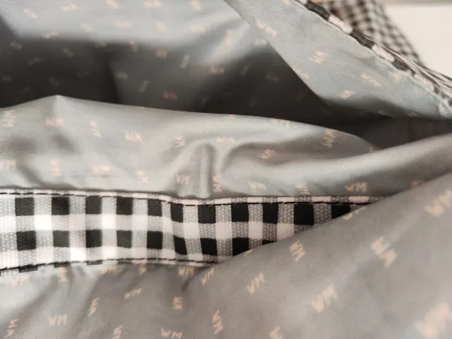 Bolsa Walking Mum cuadros blanco y negro