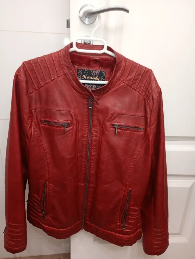 Chaqueta Biker Mujer Koroshi granate