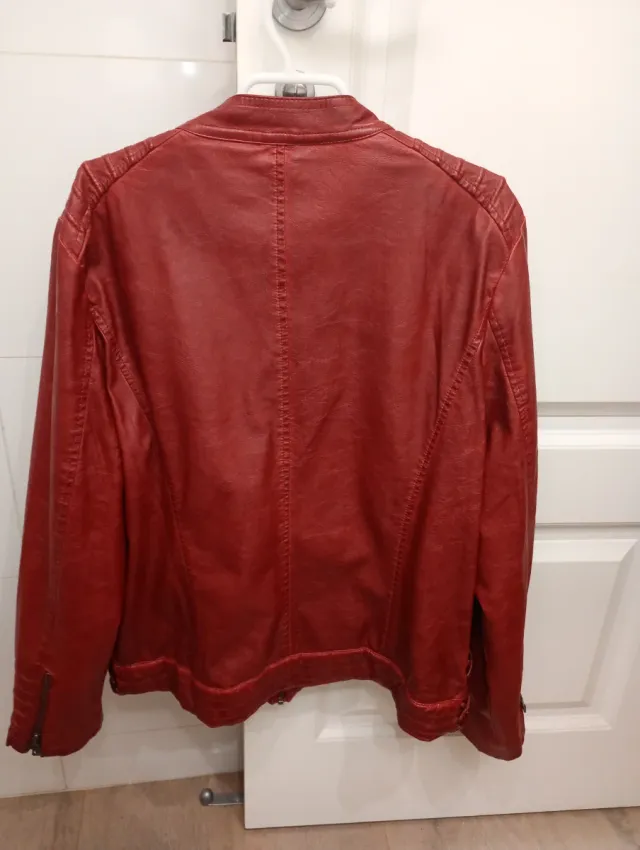 Chaqueta Biker Mujer Koroshi granate