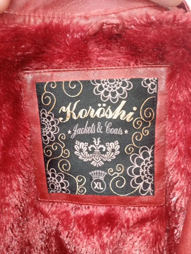 Chaqueta Biker Mujer Koroshi granate