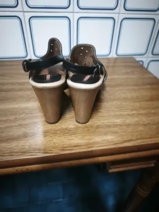 Sandalias de verano mujer negras,piel