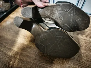 Sandalias de verano mujer negras,piel