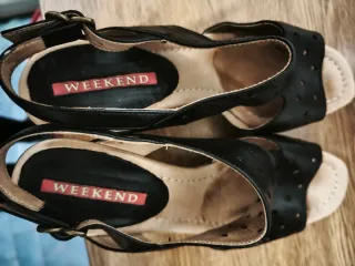 Sandalias de verano mujer negras,piel