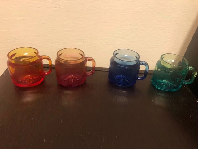 Set 4 Tazzine "Nutella" Nuove Originali in vetro