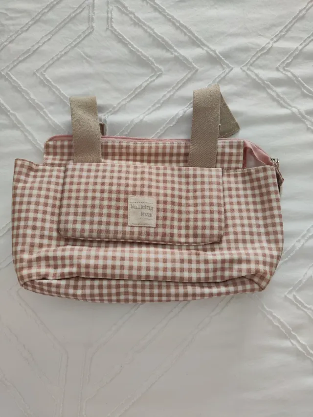 Bolsa Walking Mum rosa cuadros