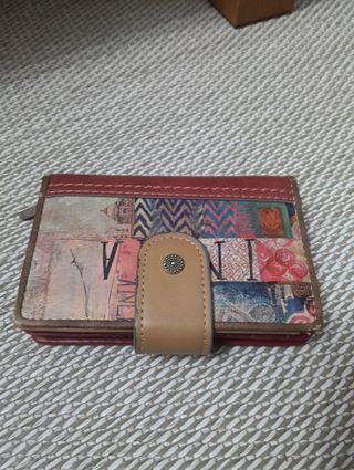 Cartera Aneke Beige y Roja
