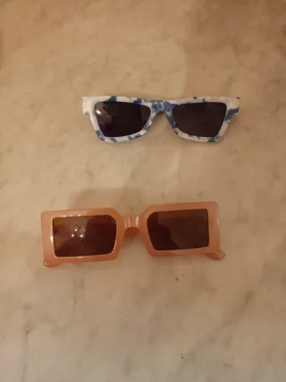 Gafas de sol en tonos azules y beis-moka