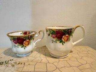 6 Tazas Montrose Royal Albert Old Country Roses