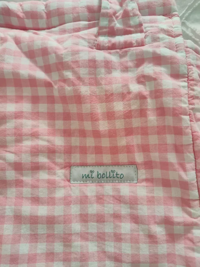 Bolsa carro bebé rosa vichy