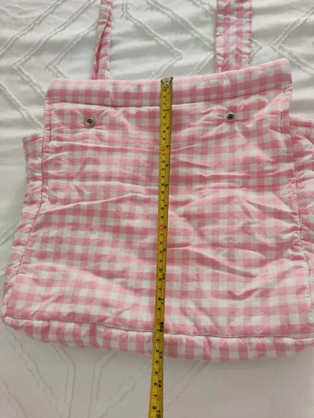 Bolsa carro bebé rosa vichy