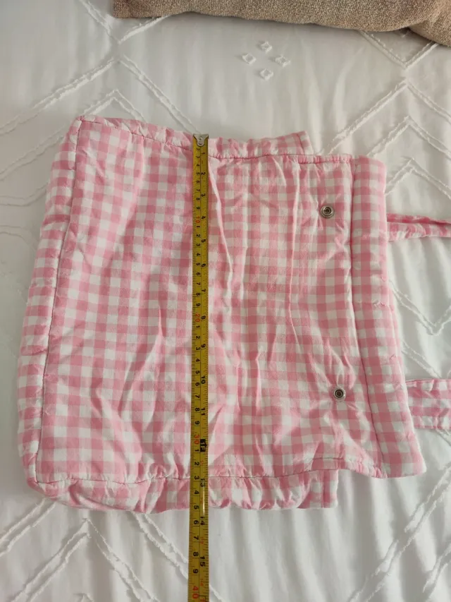 Bolsa carro bebé rosa vichy