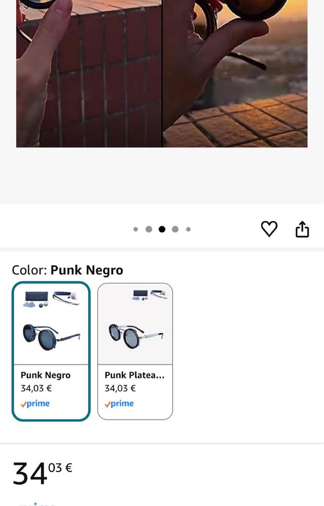 Gafas de sol Punk Negro graduables