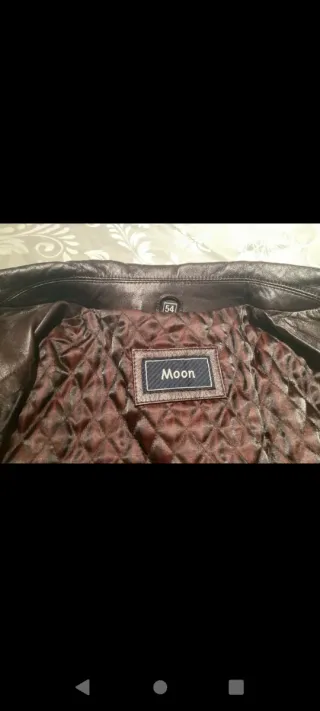 Cazadora de piel marrón