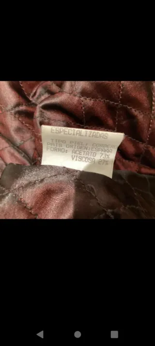 Cazadora de piel marrón