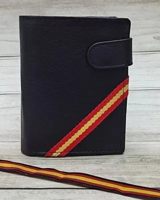 CARTERA CON MONEDERO EN PIEL BANDERA + REGALO PULS