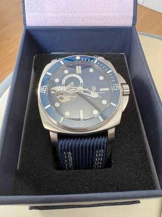 Reloj Automático Pagani Design Azul