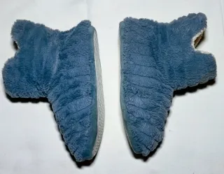 Pantofole donna in pile blu