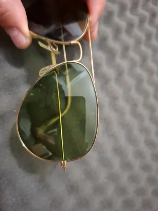 Gafas Ray-Ban Aviator Antiguas Doradas Verdes