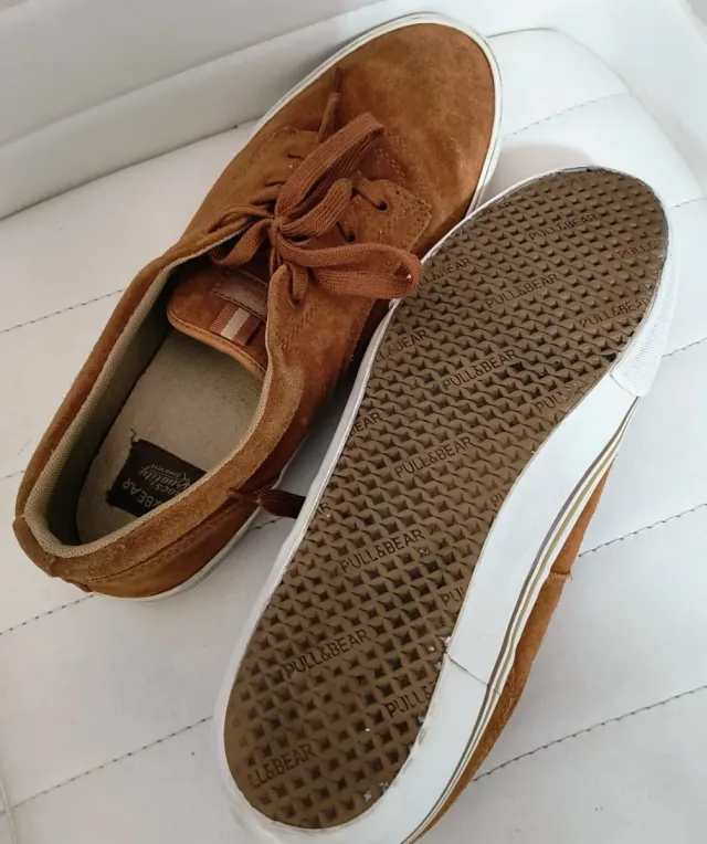 Zapatillas Pull&Bear Serraje Marrones Hombre