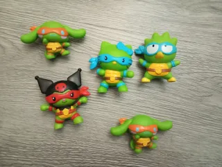 Set 5 Personaggi Hello Kitty Ninja Turtles