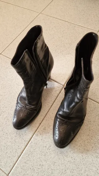 Stivaletti donna vera pelle vitello n.36