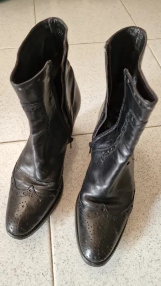 Stivaletti donna vera pelle vitello n.36