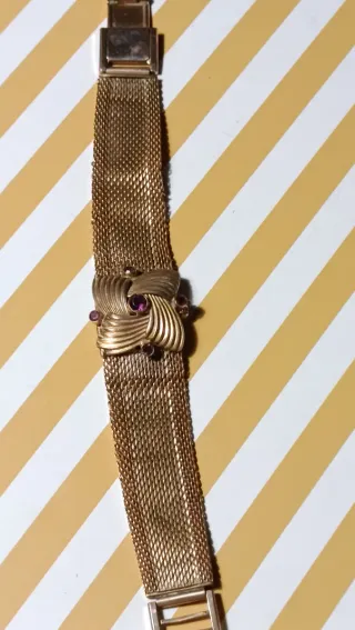 Pulsera Reloj Vintage Chapado Oro