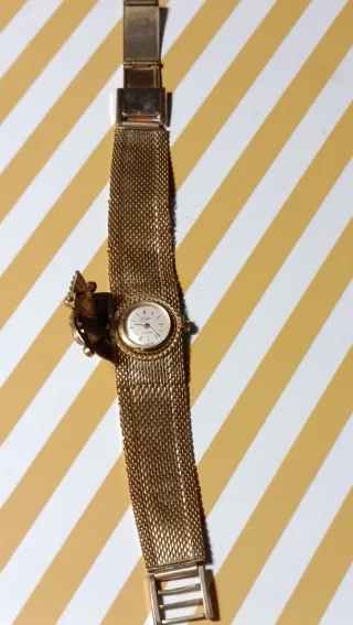 Pulsera Reloj Vintage Chapado Oro