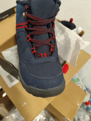 Bota Quechua Nieve Niño Talla 38 Azul/Rojo