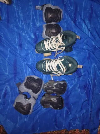Patines 4 ruedas y protecciones