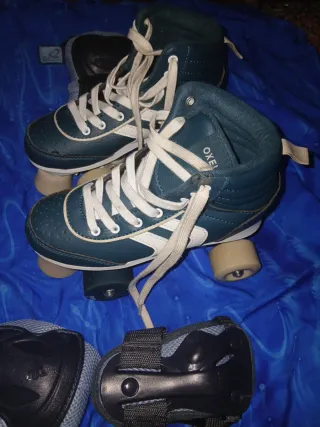 Patines 4 ruedas y protecciones
