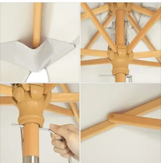 Sombrilla SONGMICS 2.7m Octogonal Madera