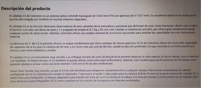 Catalejo Celestron C5