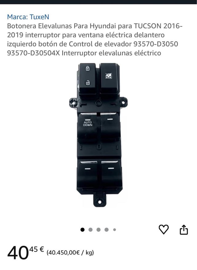 Mando Elevalunas Coche