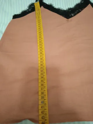 Blusa Pull&Bear encaje negro rosa Talla S